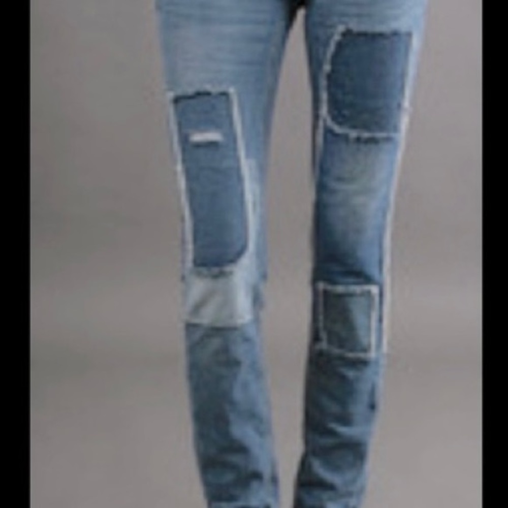 Free People Patchwork Denim 26 - image 7